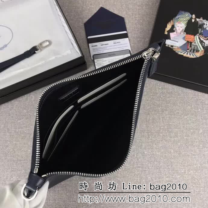 PRADA普拉達 2018最新漫畫印象系列 專櫃最新款 限量版男士手包 2NG005 DD1078